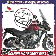 Wolfline Moto Engine Guards Frame Bumper Crash Bars For Honda CB 500 X 2019-2023