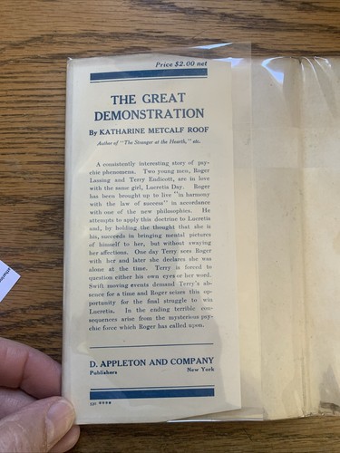 THE GREAT DEMONSTRATION ~ Katherine Metcalf Roof ~ 1st Ed 1920 Appleton Occult - Imagen 10 de 12