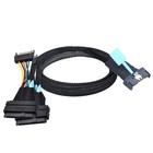 Slimline SAS MCIO 8i 74P To 2XSFF 8639+15P Server Data Transmission Cable New