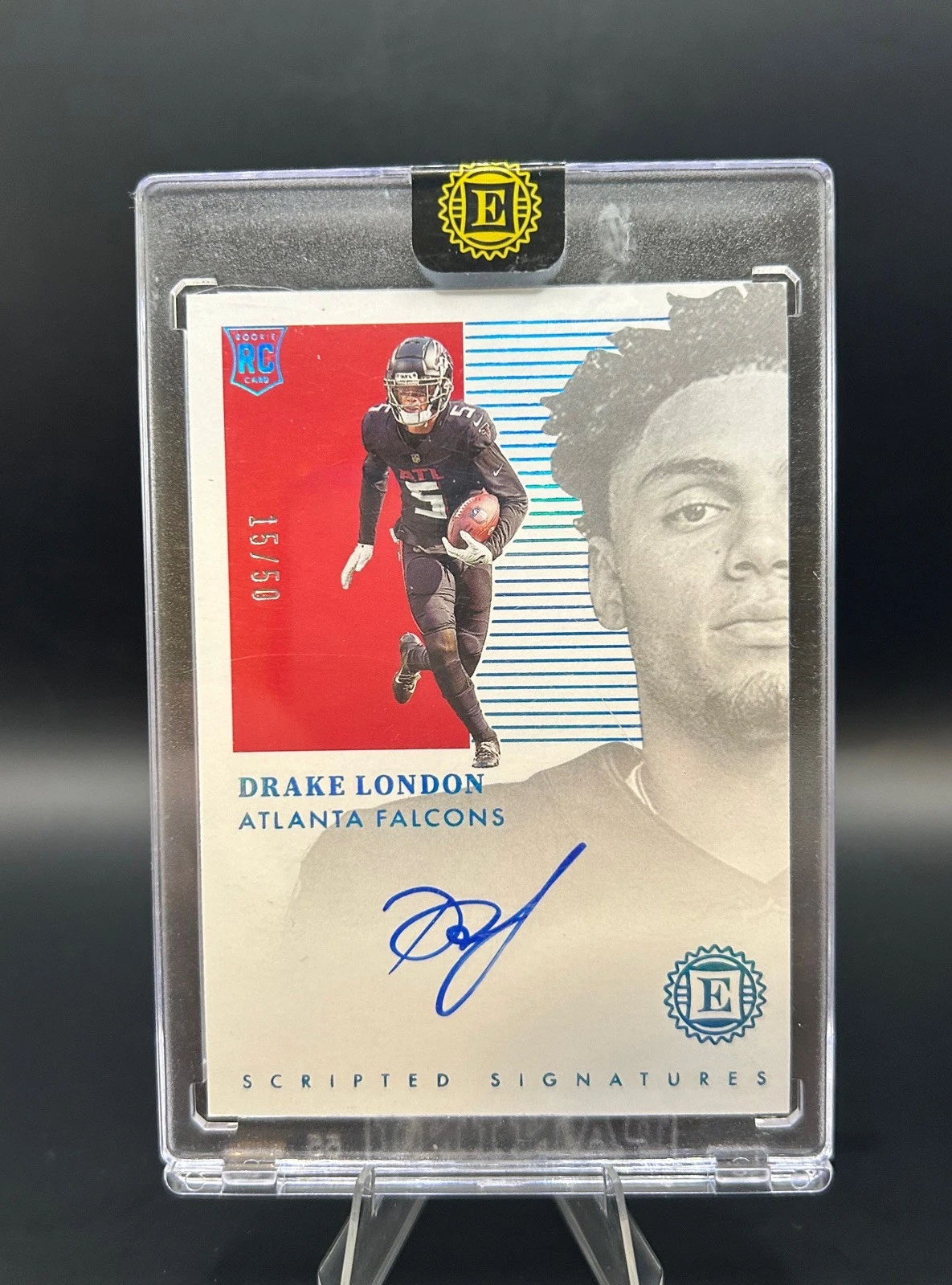 Drake London Panini Encased Sapphire Signatures #SSDL Base