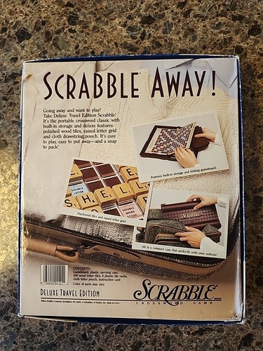Scrabble Deluxe Reise Edition Kreuzworträtsel Brettspiel komplett tragbar Roadtrip - Bild 2 von 13