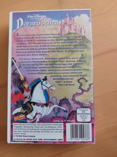 Walt Disney Meisterwerke Dornröschen VHS-Kassette - Bild 2 von 3