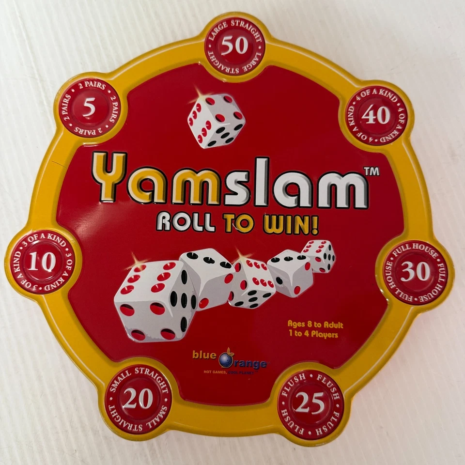 YamSlam Roll To Win Dice Game By Blue Orange Games Tin Box Complete Vintage 2008 - Image 3 of 4
