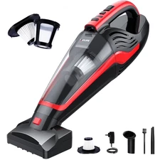Cordless Handheld Vacuum, Car Vacuum Cleaner Rechargeable with Motorized Brush,