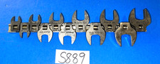 SNAP-ON TOOLS 11 PC 3/8 DR SAE. OPEN-END CROWFOOT WRENCH SET INDUSTRIAL FINISH