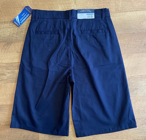 New Nautica Boys School Uniform Performance Short Navy Blue Size 18 - Picture 3 of 3