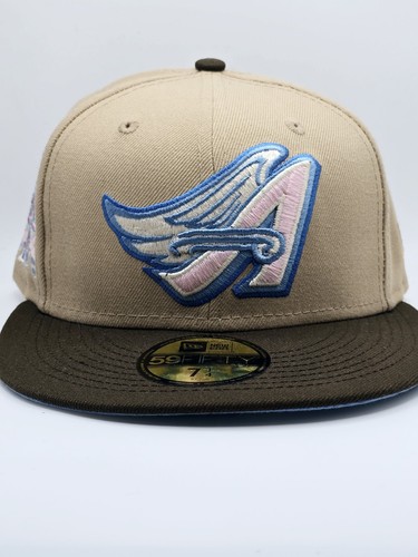 Hat Club Exclusive Anaheim Angels 59FIFTY Fitted Hat Camel Brown ICY UV Sz 7 1/4 - Picture 4 of 8