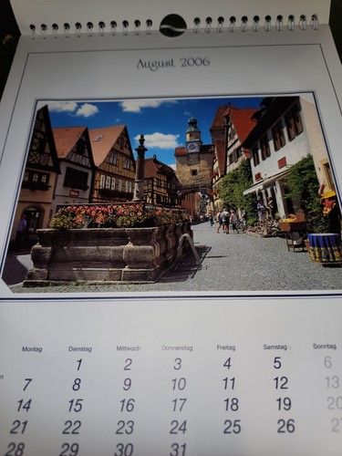 Vintage 2006 Rothenburg O.D.Tauber Calendar W Glossy Pictures For Each Month - Picture 11 of 14