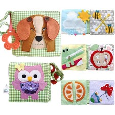 Montessori Busy Book for Toddlers Kids DIY Felt Quiet Book 3D Activities Clot...