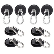 Magnetic Hooks 140LBS Heavy Duty Neodymium Magnet with Swiveling Carabiner Ma...