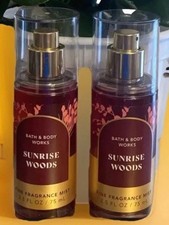 2Pcs Bath Body Works SUNRISE WOODS Fragrance Mini Mist Spray 2.5 Oz-New