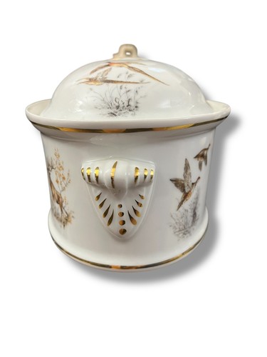 Lourioux Le Faune Porcelain Casserole Dish with Lid HTF WILD GAME Design - Picture 11 of 13