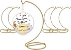 BANBERRY DESIGNS Gold Ornament Christmas Display Stands - Jewelry - 6 Pack 
