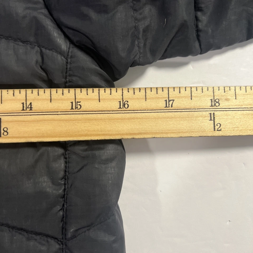 Chaqueta Marmot 600 Plumón Relleno Negra Puffer Cremallera Completa Exterior Juventud Pequeña Senderismo Foto 3 de 4