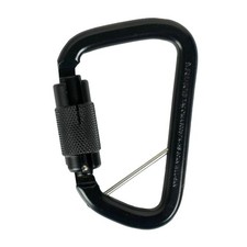 Fusion Climb Tacoma High Strength Auto-Lock Black Steel Carabiner Clip 50kN f...
