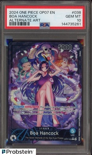 2024 One Piece OP07 EN Alternate Art #038 Boa Hancock PSA 10 GEM MINT