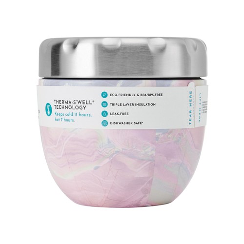 S'well Geode Rose Eats 2 in 1 Food Bowl Thermos Hot Cold Food Storage 636ml Pink - Picture 15 of 17