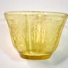 Lot of 4 Vintage 1930s Federal Depression Glass MADRID Jello Mold Amber Yellow