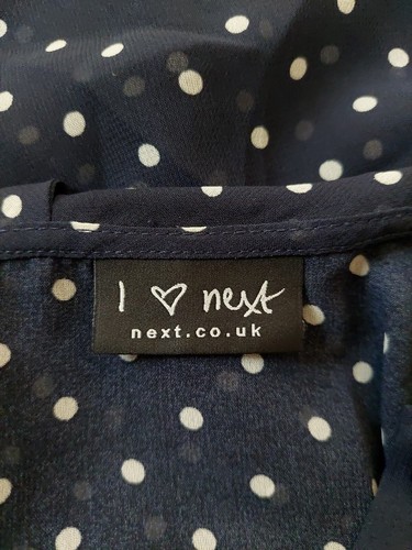 I Love Next-Girl's Navy Blue Polka Dot Blouse Top- Size 9 Years UK- Height 134cm - Picture 4 of 4