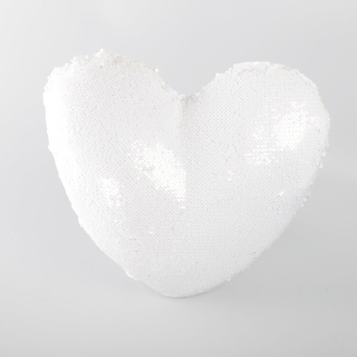 Fundas de almohada reversibles de lentejuelas de sirena con forma de corazón en blanco con sublimación 3D de 10 piezas - Imagen 13 de 24