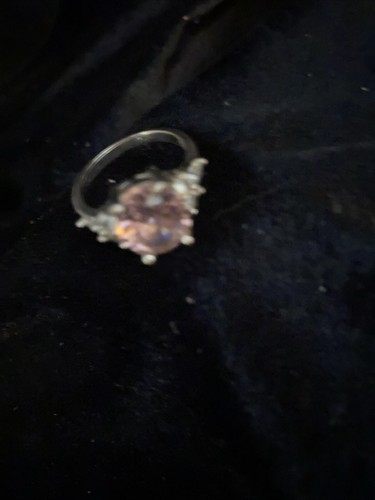 Pink Ice And Diamond Ring Sz. 8 - Picture 5 of 5