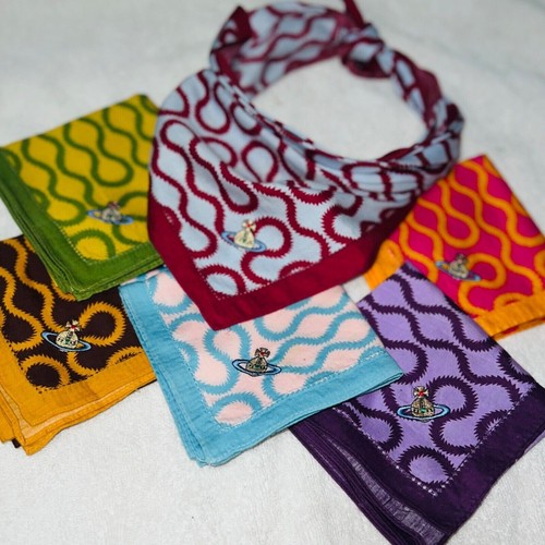 Vivienne Westwood Handkerchief/Scarf- 50cm- Squiggles - Orange/Brown - RARITY - Bild 6 von 6