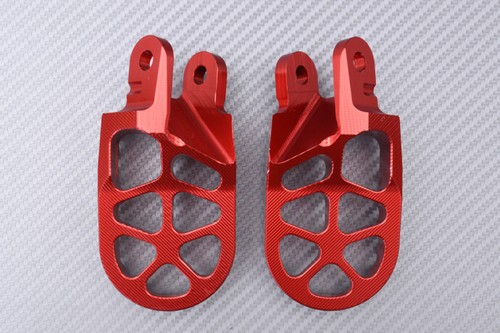 Pair of footrests right & link cross / enduro red made of aluminum Honda CRF230L 2008-2009 - Picture 3 of 5