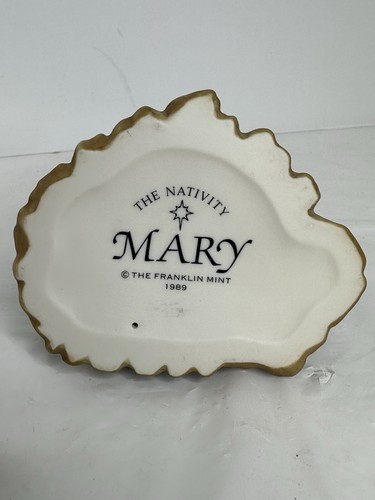 1989 Franklin Mint The Nativity Virgin Mary Porcelain Figurine 5" - Picture 8 of 11