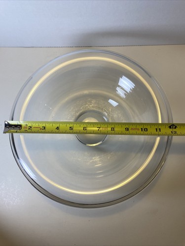 Lovely Vintage Clear Glass Rounded Centerpiece Fruit Bowl 12” - Picture 6 of 8