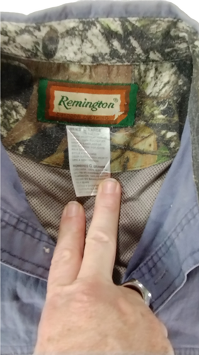 Men's Remington Light Blue Camo Shooter Long Sleeve Button Down Shirt Size Large - Picture 6 of 13