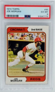 1974 Topps #85 Joe Morgan Card - PSA 6 EX-MT, Cincinnati Reds