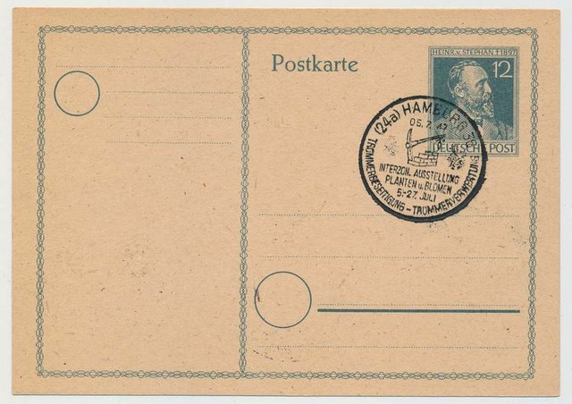 Sonderstempel HAMBURG 5.7.47 auf Kontrollrat GSK (24786) Sonderstempel HAMBURG 5.7.47 auf Kontrollrat GSK (24786)