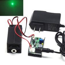 520nm 1000mW Green Focusable Dot 1W Laser Module Driver TTL Fan + 12V Adapter