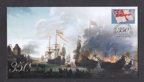 2017  350 years  - The Dutch Raid of Medway BUCKINGHAM Cover Chatham H/S