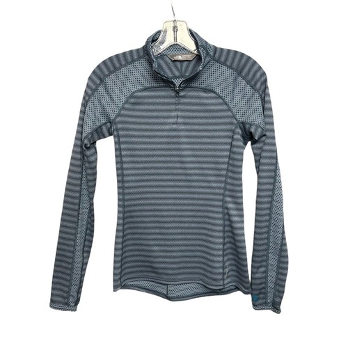 The North Face Womens XS Blue Gray Long Sleeve Quarter Zip Outdoor Sweatshirt - Picture 1 of 14