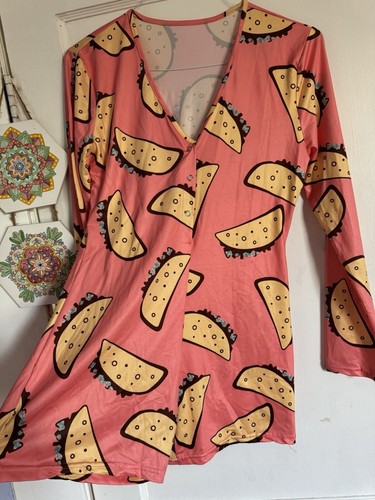 womens size large One Piece, One- Sie Jumper TACOS! - Picture 3 of 5