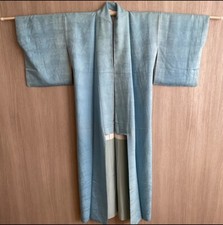 Japanese beautiful Kimono yukata Blue Used kimono
