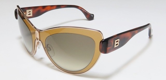 Balenciaga BA1 45F Sunglasses | Mustard/Havana Frame | Brown  display picture 1