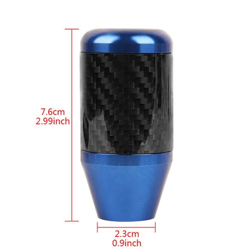 Brand New Universal 5 SPEED Blue Real Carbon Fiber Racing Gear Stick Shift Knob - Picture 6 of 7