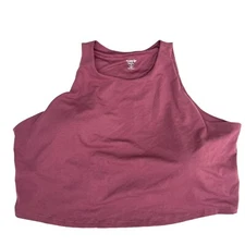 Old Navy Active Powerchill Light Support Padded Bra Go Dry Tank Top Maroon 4X