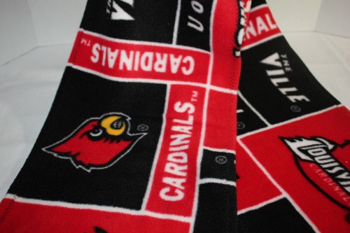 SCIARPA IN PILE CARDINALE NCAA LOUISVILLE - Uomo, Donna, Bambini 9" X 58" - Foto 2 di 3