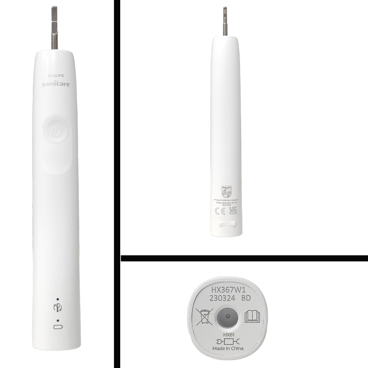 White Toothbrush Handle HX367W1 Compatible With PHILIPS