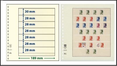 10 LINDNER 802700 T Blank Pages Blank Sheets 7x 1x30 / 6x28x189mm