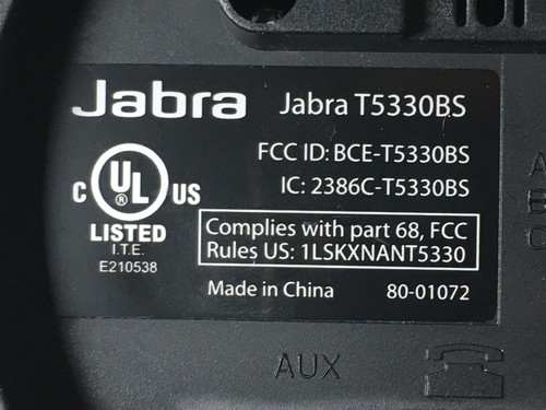 Lot of 2 Jabra T5330BS Charging Dock Station with PS for Jabra Wireless Headset - Picture 5 of 9