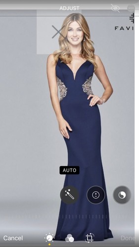 Favana Dark Blue Formal Gown