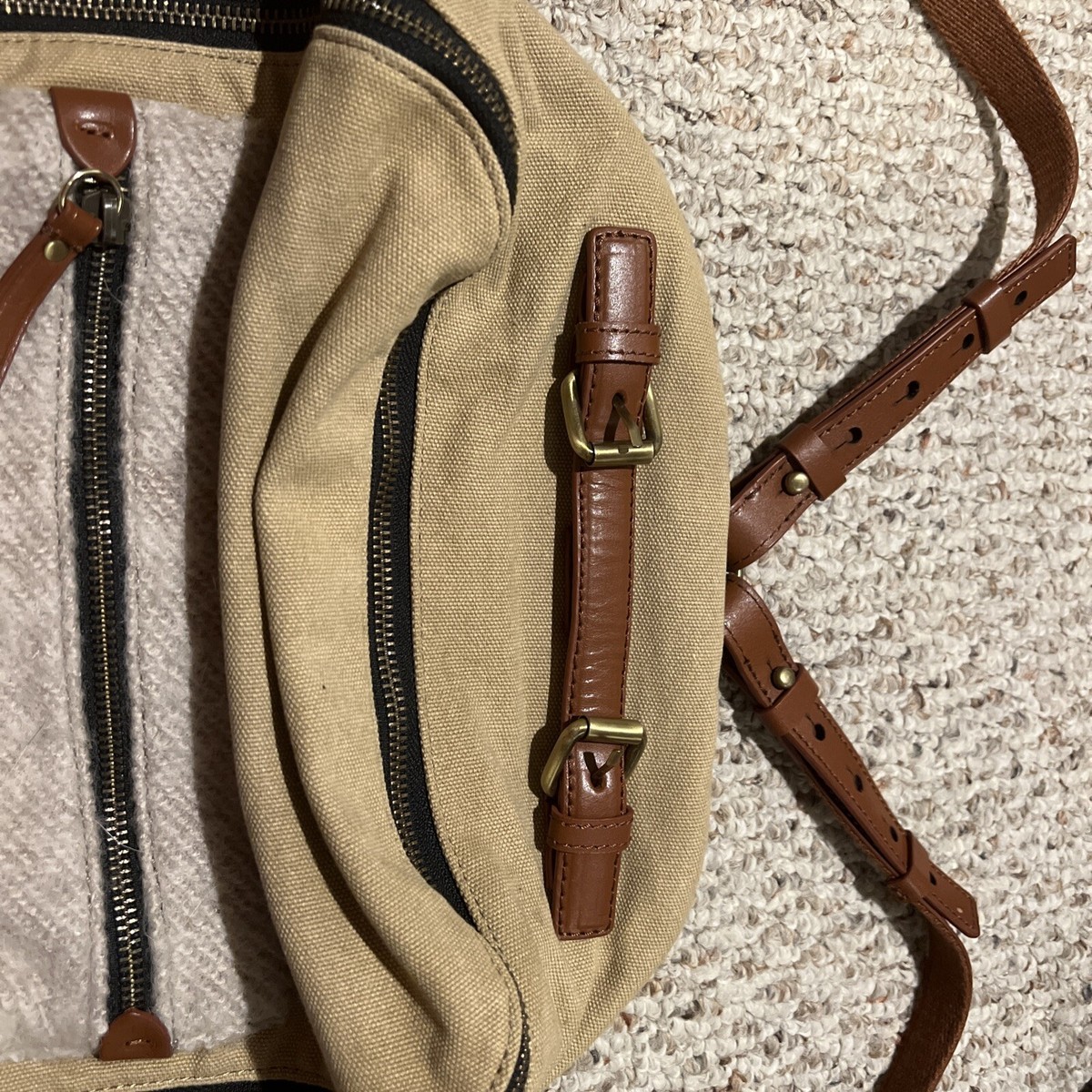 Kelsi Dagger Brooklyn Road Trip Mini Backpack Tan Leather Adjustable Straps Men main image 3