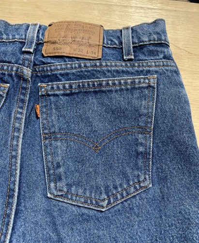 Vintage Jeans Levi's 550 relaxed fit gamba affusolata denim donna blu TAGLIA 32x34 USA - Foto 6 di 8