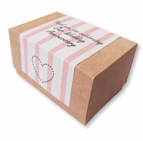 CAJAS PERSONALIZADAS DE CORTE DE PASTEL MARRÓN BODA CUMPLEAÑOS FIESTA COLOR FAVOR - Imagen 5 de 15