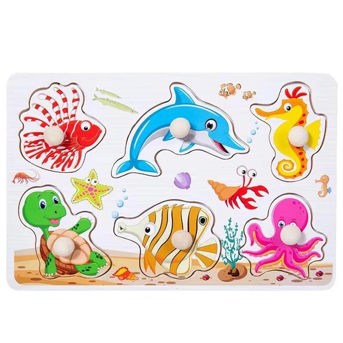 Puzzle Montessori Legno 3D Alfabeto Lettere Numero Matching Gioco Bambini Giocattoli - Foto 22 di 27