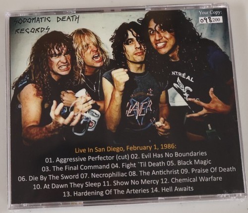 SLAYER – Slatanic Over San Diego '86 (LIM. 200 CD*JEWEL CASE CD) - Imagen 2 de 2